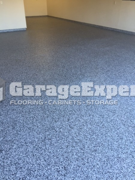 Epoxy And Flake Floor Installation After Cross Creek Ranch