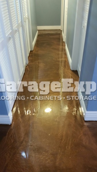 Copper Metallic Epoxy Installed In Clinton Garage Experts Of