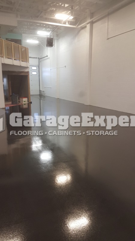 Black Polyaspartic And Epoxy Floor Coating In Anchorage Ak