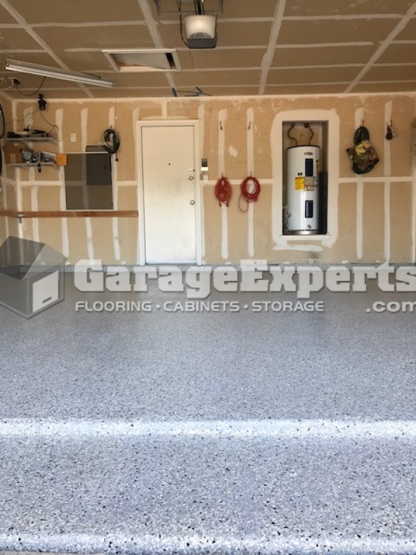 Epoxy Floor Installed 1 4 Granite Flake Austin Tx Garage