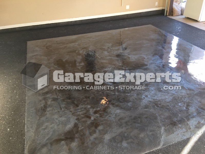 Custom Flake Garage Flooring Installed In Frisco Tx Garage