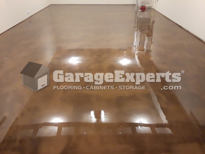 Custom Copper Metallic Floor In Anacortes Wa Garage Experts Of